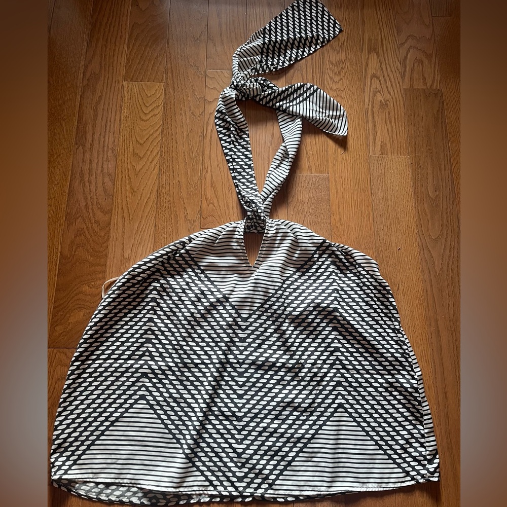 NWT Banana Republic Size Petite Large halter in various black based prints.